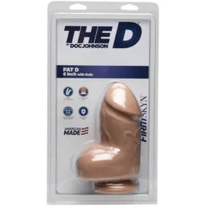 The D Fat D 6 Inch Vanilla Dildo With Balls