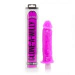 Clone A Willy Neon Purple Silicone Vibrator - 1 x AA