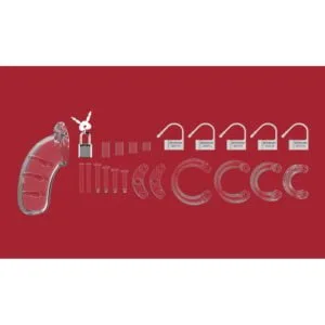 Man Cage 03 Male 4.5 Inch Clear Chastity Cage