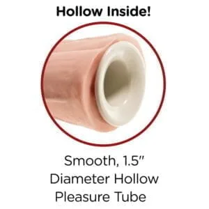 King Cock 11 Inch Flesh Two Cocks One Hole Hollow StrapOn