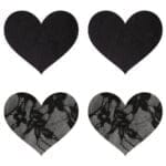 Peekaboo Pasties Satin and Lace Hearts