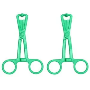 Green Scissor Nipple Clamps With Metal Chain