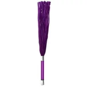Purple Suede Flogger With Glass Handle And Crystal